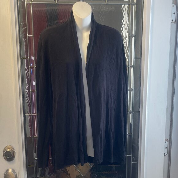 Women's Express Light Black Long Sleeve Open Cardigan Sweater Size L - Picture 1 of 3